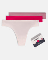 SPANXsmoothâ„¢ Fit-To-You Thong 3-Pack Box | Pink Blossom/Fuchsia/Rosa